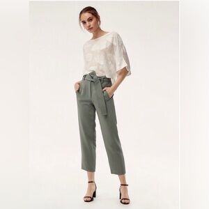 Aritzia Wilfred Women's Sage Green High-Waisted Pants Sz 6